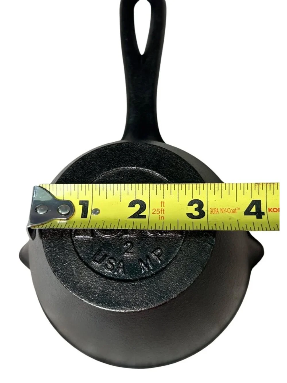 Lodge Cast Iron Melting Pot #2 USA MP Handle 2 Pour Spouts Collectible Seasoned
